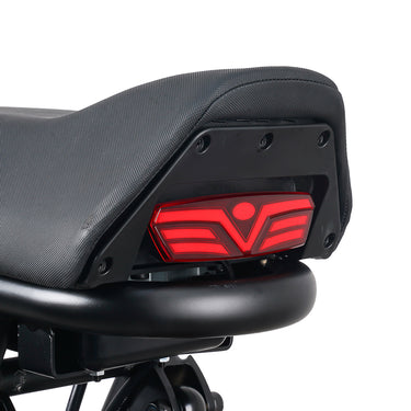 Padded seat with EMOVE logo on the RoadRunner V3